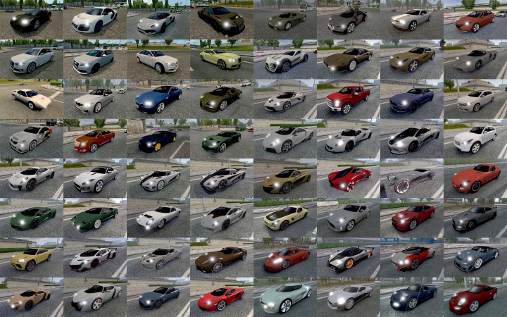 ETS2 - Asphalt 8 Traffic Pack V1.0.1 (1.41.x)