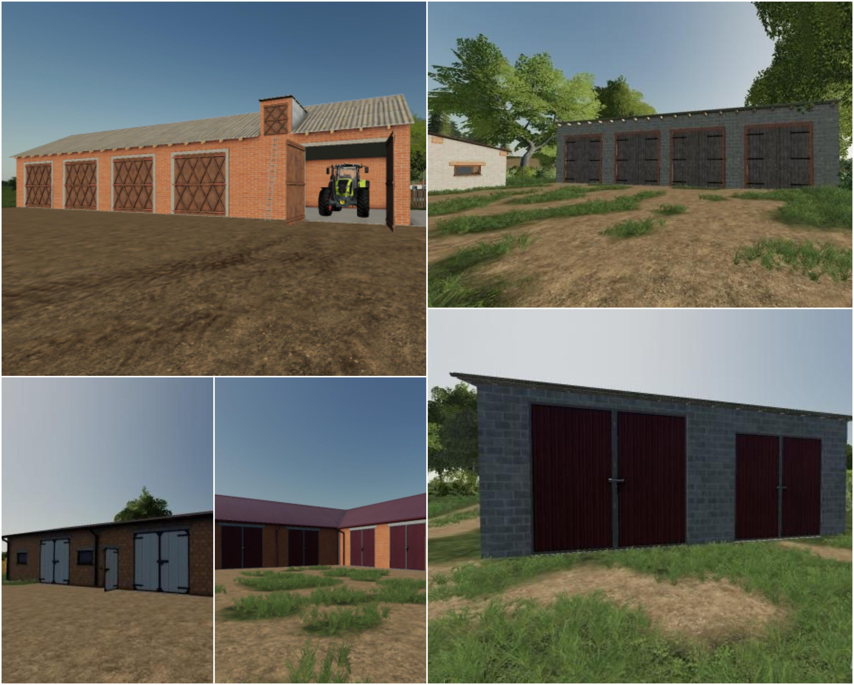 FS19 - Placeable Garage Pack V1.0