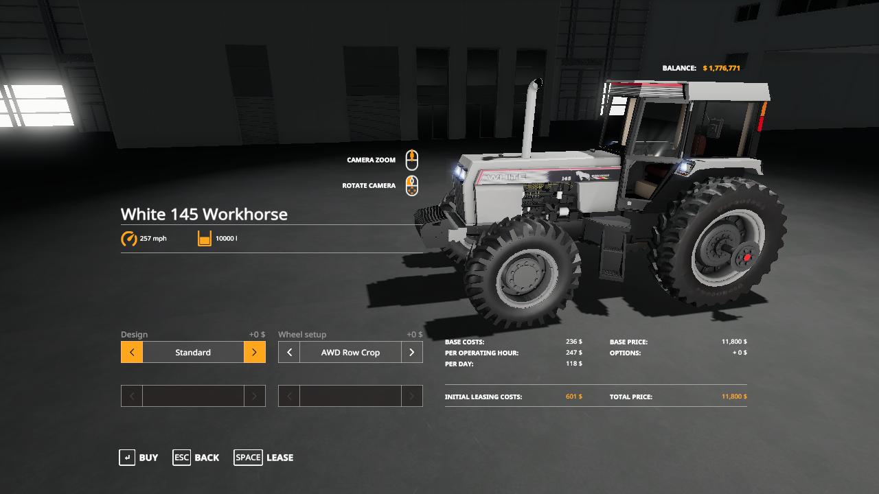 FS19 - White 145 Work Horse Beta