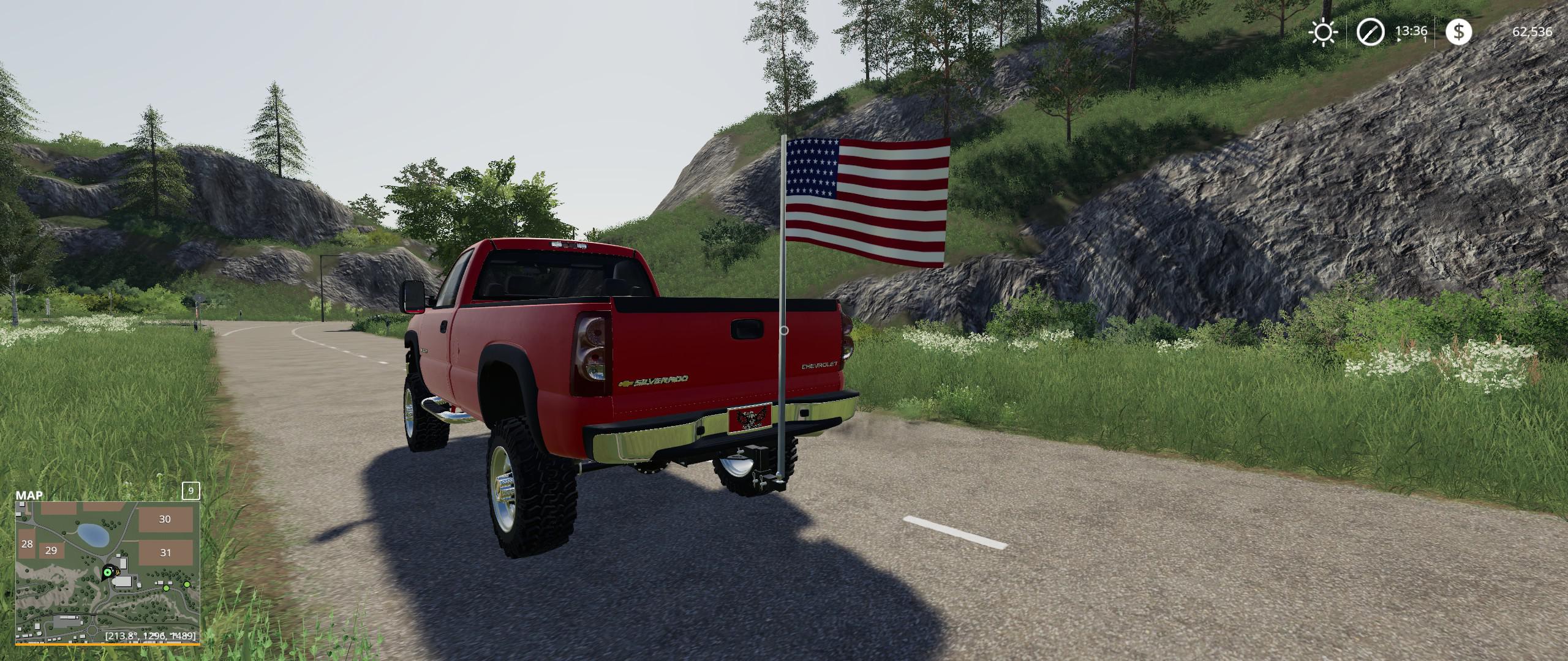 FS19 - Hitch Mount American Flag V1.0