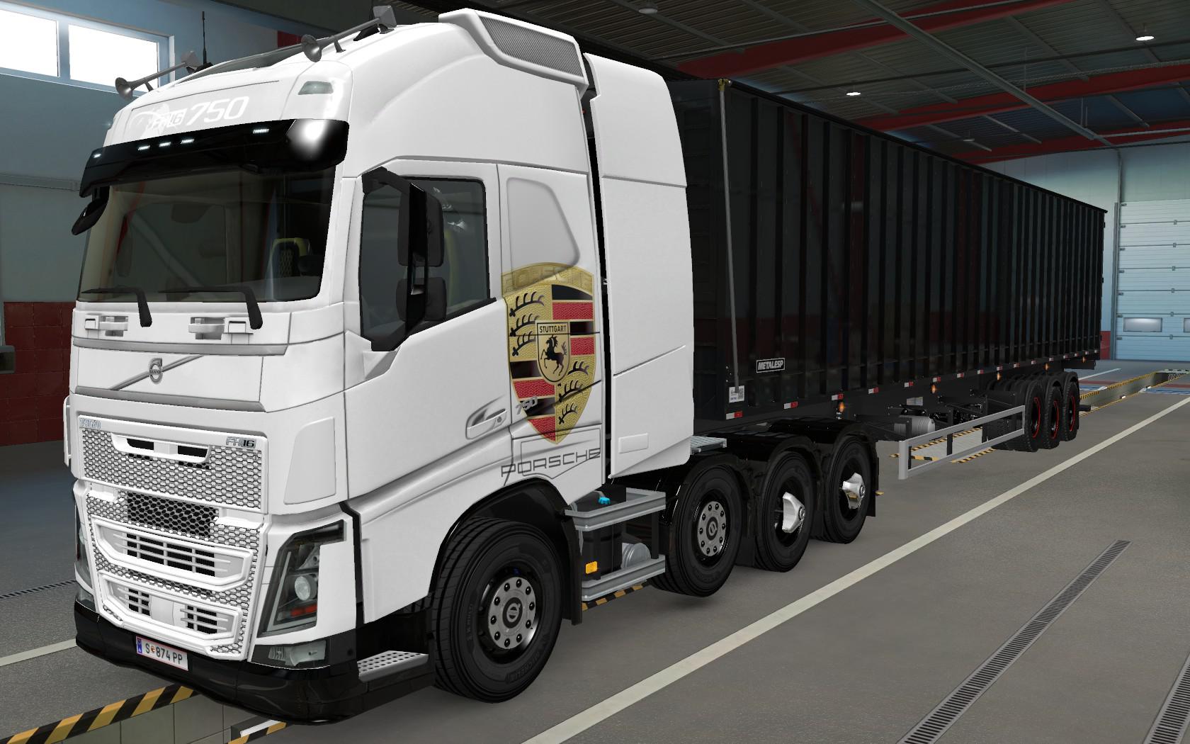 ETS2 - Volvo FH16 2012 8x4 Porsche Skin (1.39.x)