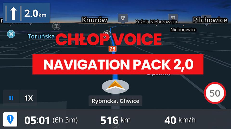 ETS2 - Chlop Voice Navigation Pack V2 (1.37.x)