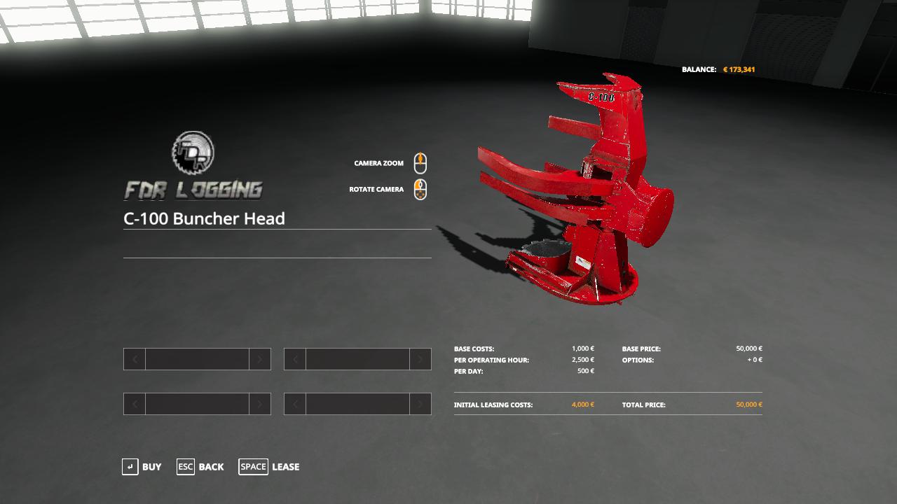 FS19 - C-100 Buncher Head V1.0