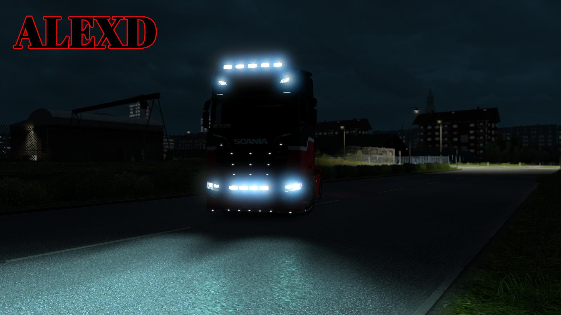 ETS2 - Flare And 5500 K Lights for All Trucks V1.5 (1.37.x)