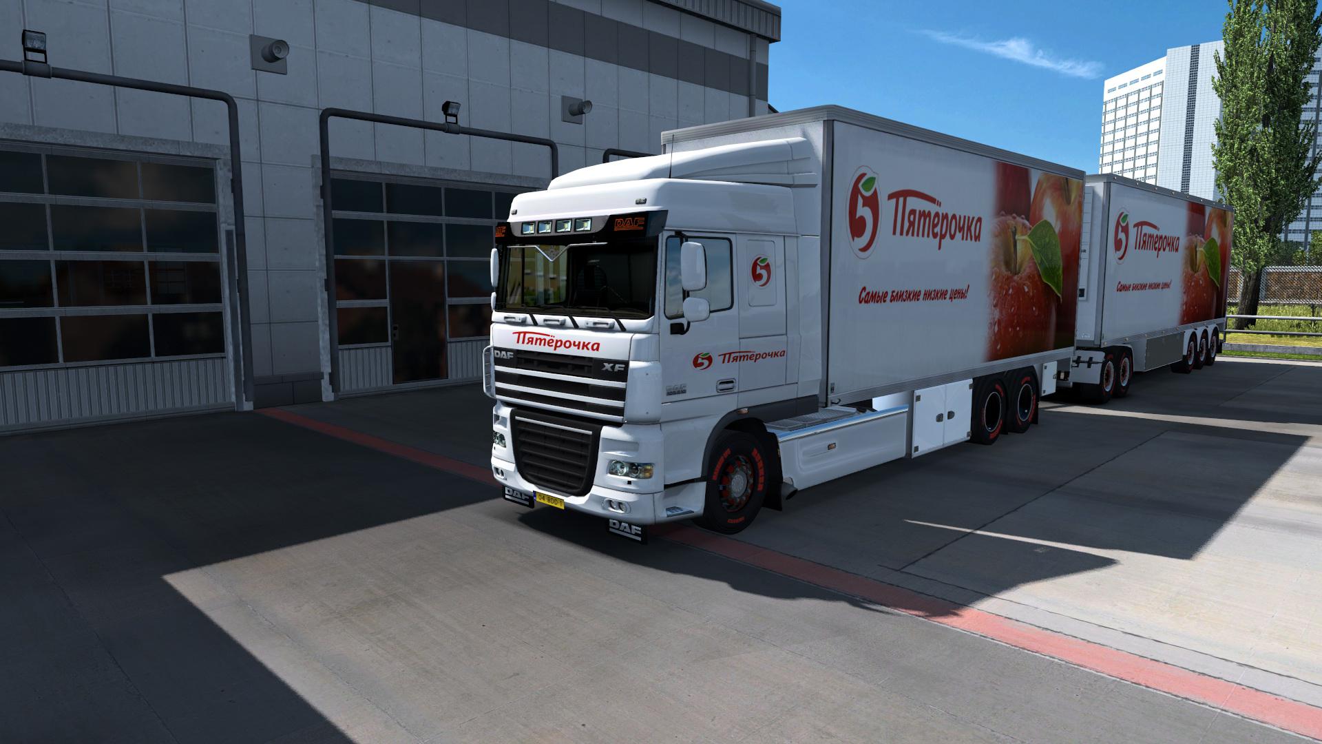 ETS2 - Daf Xf 105 Pyaterochka Tandem Skin V1 (1.37.x)