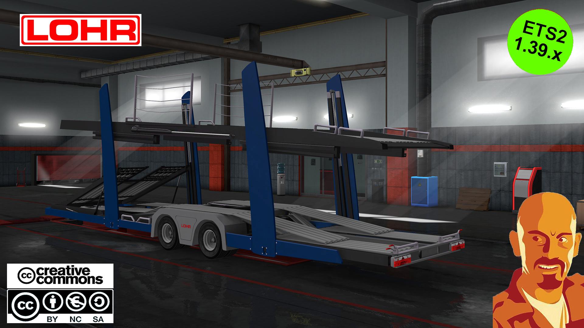 ETS2 Lohr Car Transport Trailer (1.38 1.39) Euro Truck Simulator