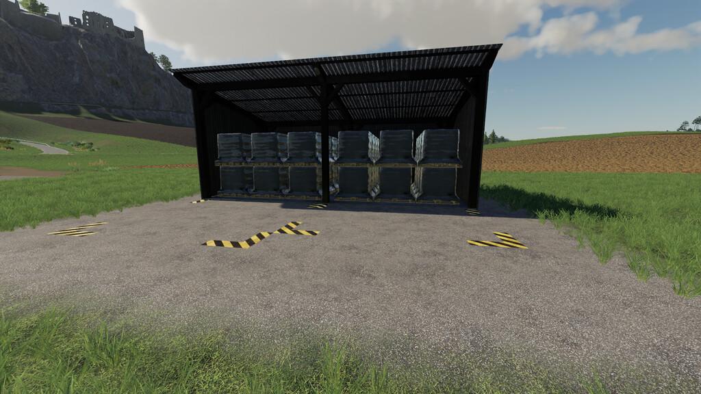FS19 - GlobalCompany - Pallet Storage Straw Harvest Addon V1.0