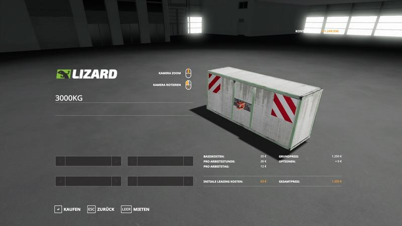 FS19 - Silo Weight 3000kg V1.1