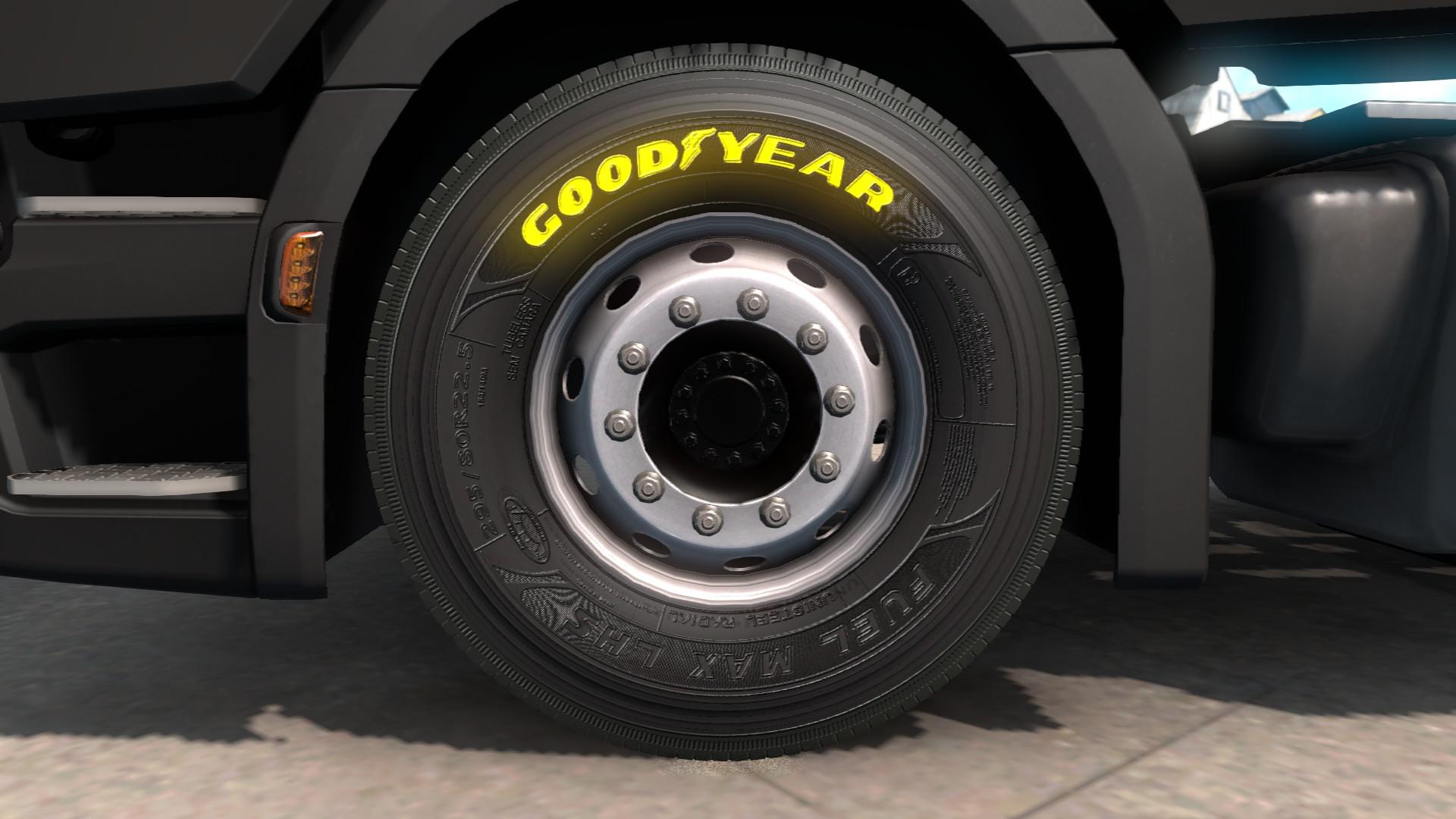 ETS2 - Goodyear Tires (Yellow Painted) V1.0 (1.40.x)