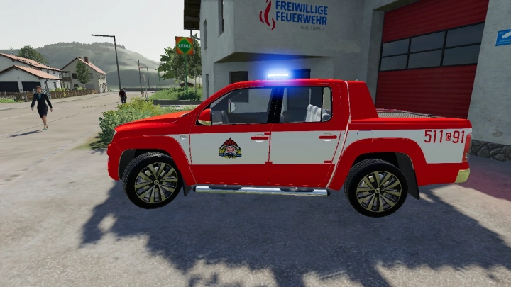 FS19 - Volswagen Amarok Wersja Czerwono-Biała V4.0