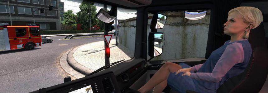 ETS2 - Animated Passenger in Truck (With You) V2.1 (1.36.x)
