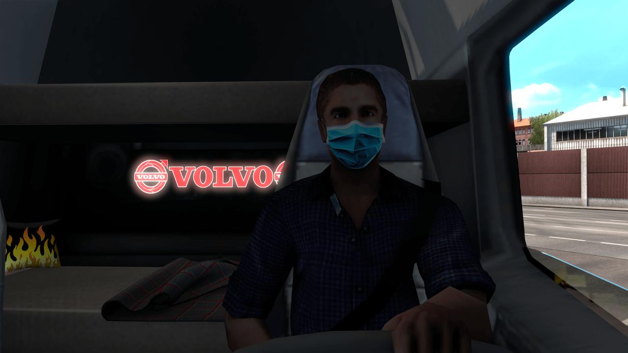 ETS2 - Covid Face Msk for Your Driver (1.39.x)