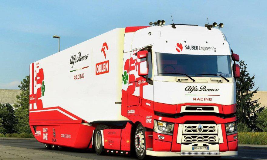 ETS2 - Alfa Romeo F1 Team Skins V1.0 (1.40.x)