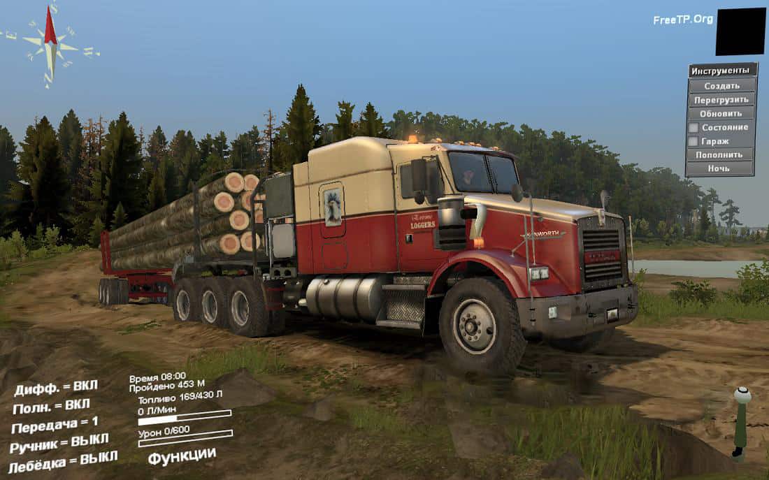 Spintires - Kenworth T800 Titan Rework Truck V1.0