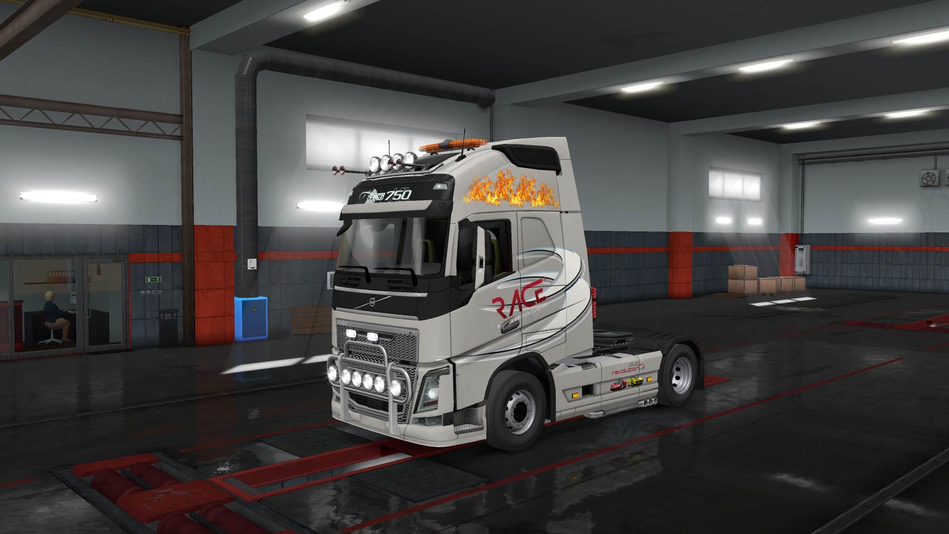 ETS2 - Volvo FH16 2012 Race Skin V2.0 (1.35.x)