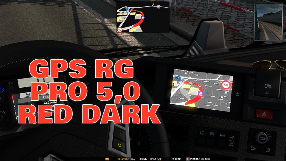 ETS2 - GPS RG Pro Red Dark V5 (1.38.x)