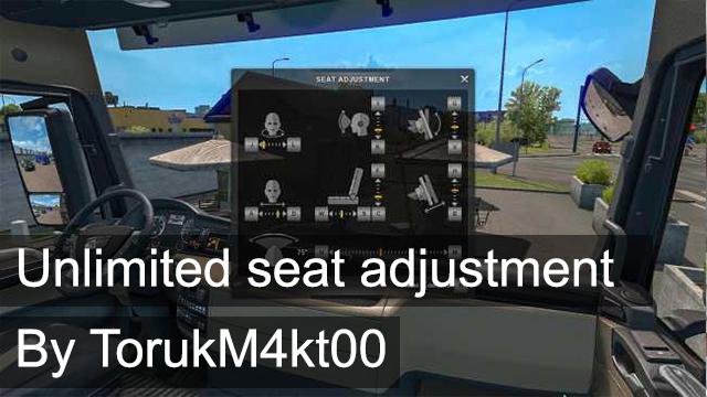 ETS2 - Unlimited Seat Adjustment V1.0 (1.35.X)