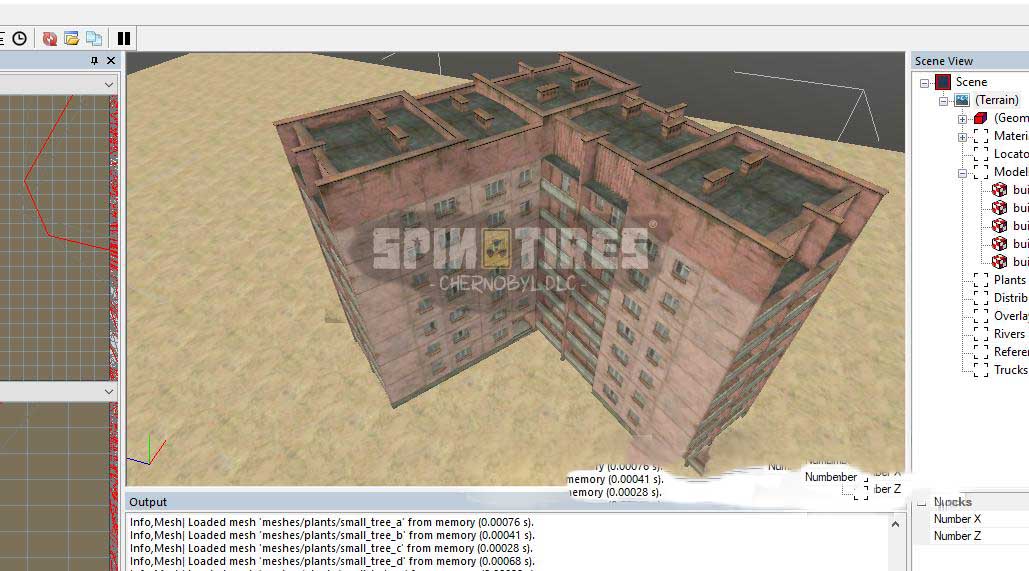 Spintires - High-Rise Buildings from Chernobyl DLC Objects Pack V1.0.0