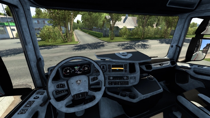 ETS2 - Customizable Scania Next-Gen Grey-Carbon Detailed Interior (1.41.x)