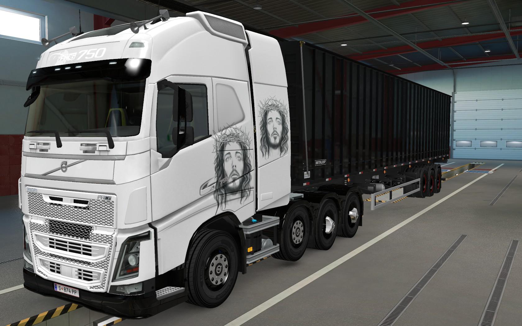 ETS2 - Volvo FH16 2912 8x4 Jesus Cristo Skin (1.39.x)