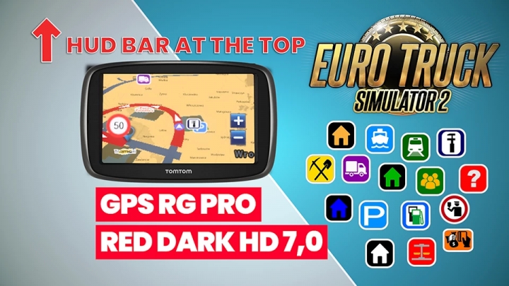 ETS2 - GPS RG Pro Red Dark HG V7.0 (1.40.x)