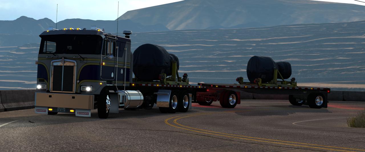 ATS - Kenworth K100E Truck and Trailer Add-on (1.36.x)