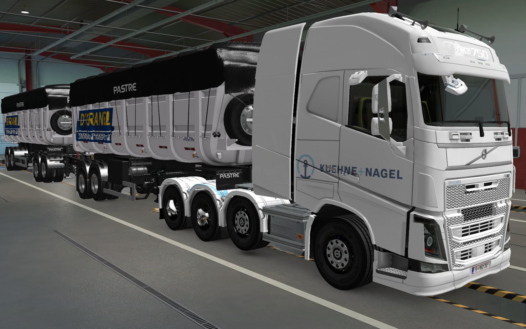 ETS2 - Volvo FH16 2012 8x4 Kuehne + Nagel White Skin (1.38.x)
