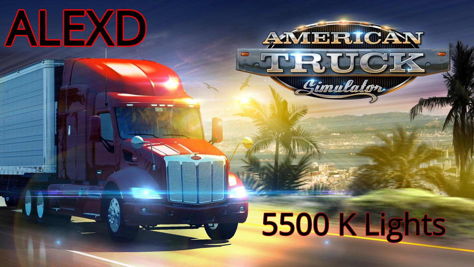 ATS - Alexd 5500 K Lights V1.4 (1.36.x)