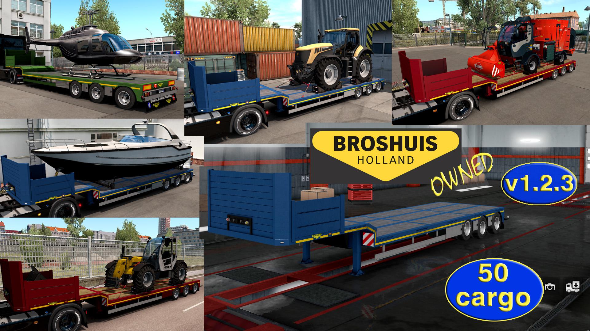 ETS2 - Ownable Overweight Trailer Broshuis V1.2.3 (1.37.x)