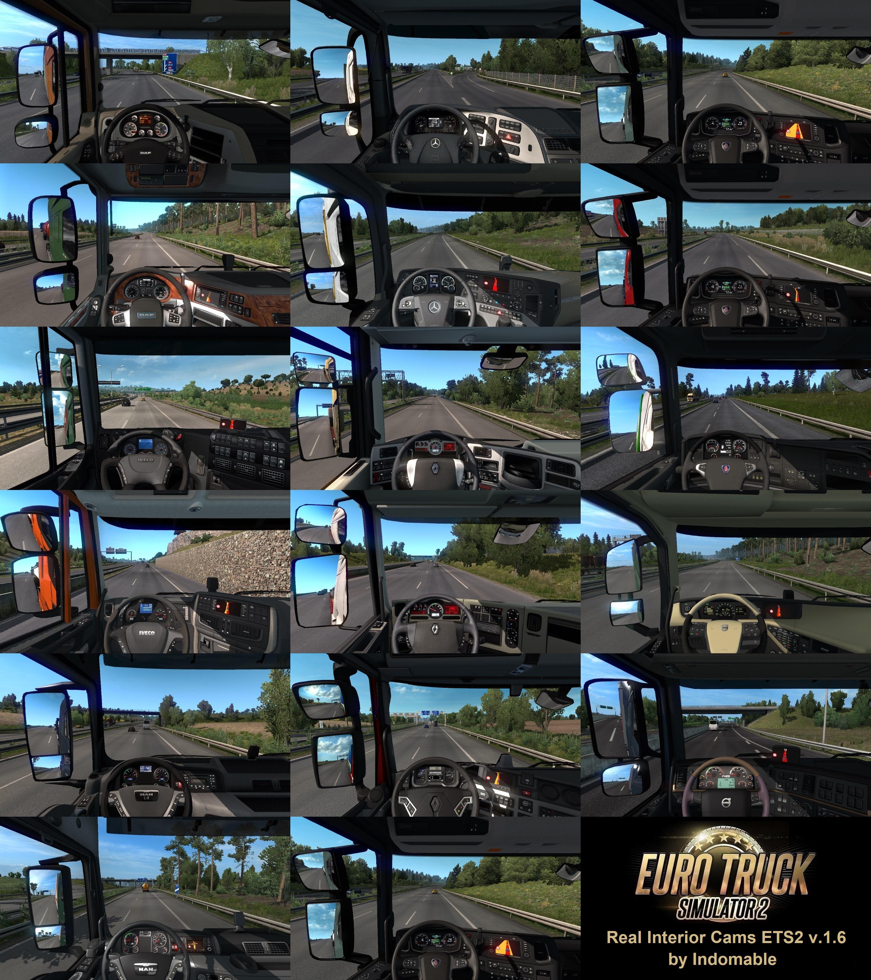 ETS2 - Real Interior Cams V1.6 (1.35.X)