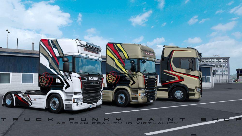 ETS2 Scania Team Chimera Svempa Design Skinpack (1.36.x) Euro Truck