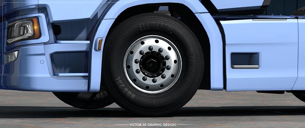 ETS2 - Dark Textures for Stock, Michelin and Goodyear Tires V1.0 (1.35.X)
