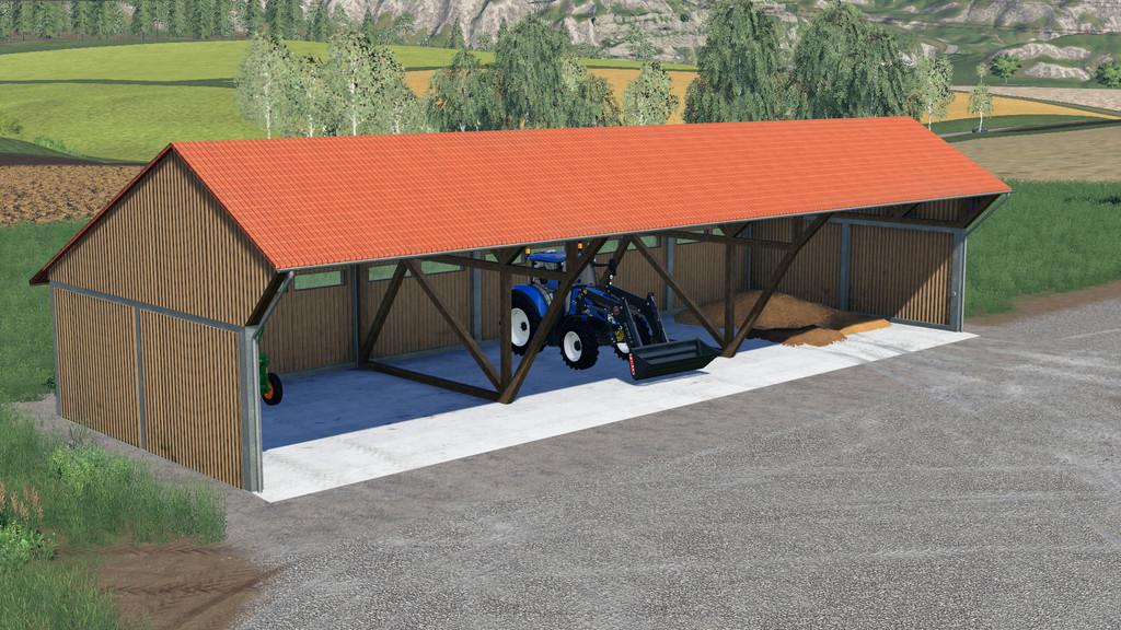 FS19 - Machine Shelter With Lighting V1.1.0.0