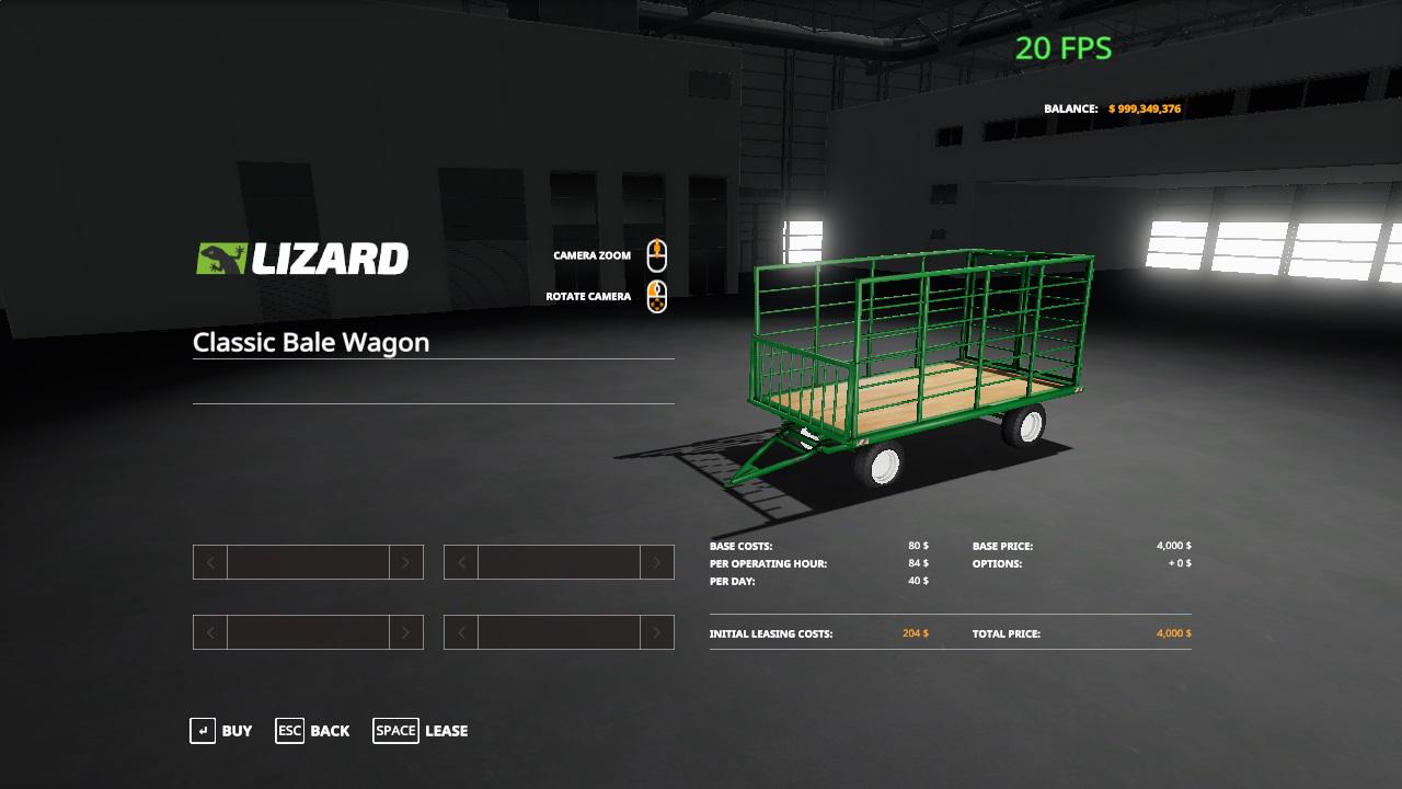 FS19 - Classic Bale Wagon V1.0