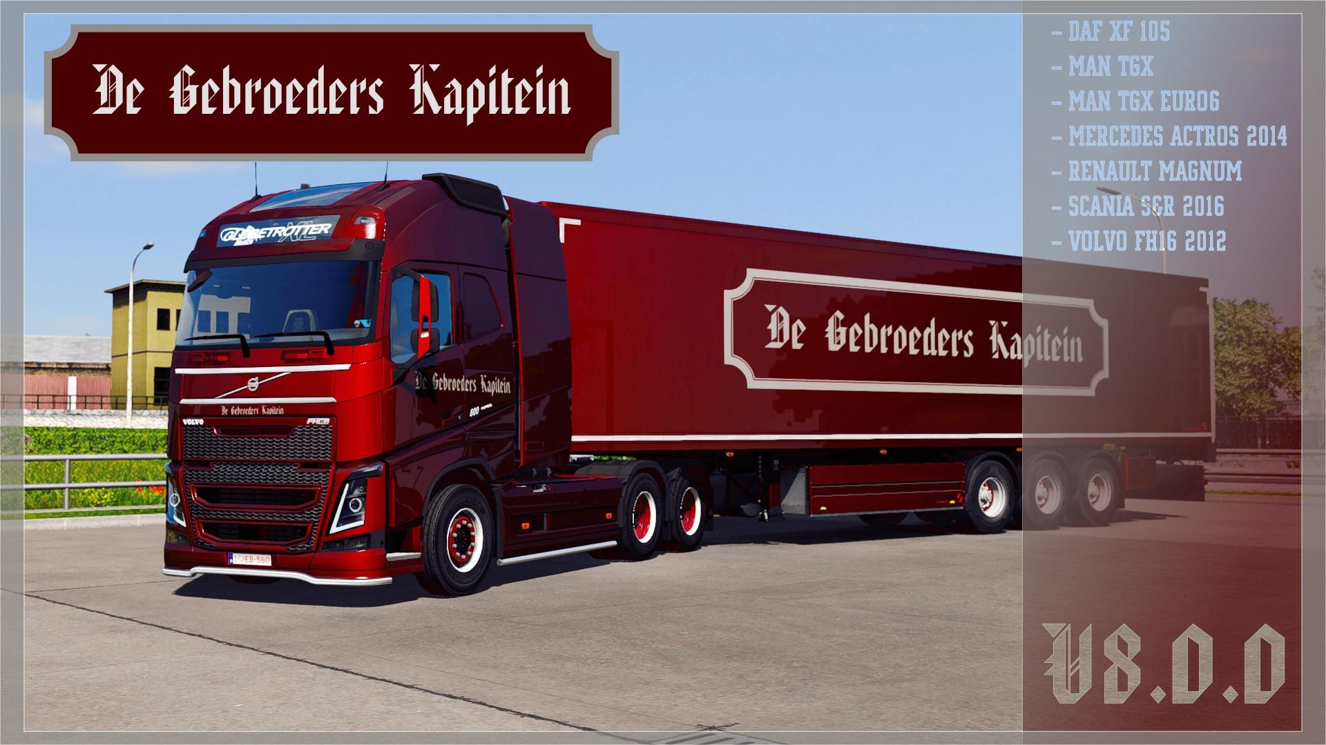 ETS2 - De Gebroeders Kapitein Skin for Schwarzmuller V1.0 (1.36.x)