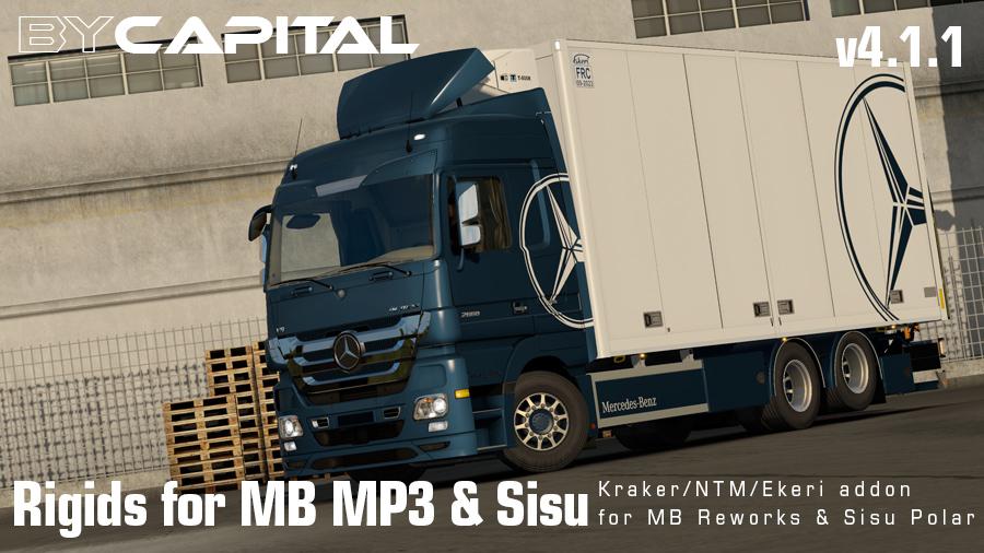 ETS2 - Rigid Chassis for Mercedes-Benz MP3 & Sisu Polar Mk1 V4.1.1 (1.35.X)