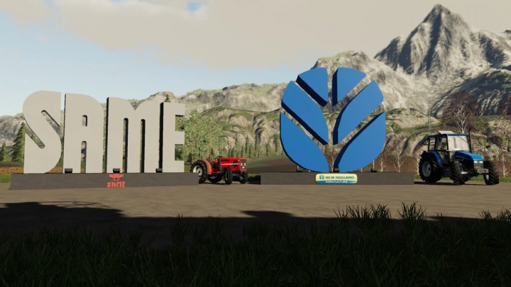 FS19 - Placeable New Holland And Same Logos V1.0