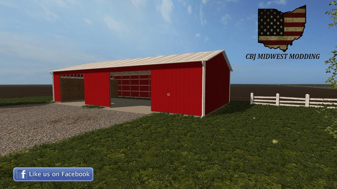 FS19 - 80x48 Machine Shed / Corn Crib V1.0