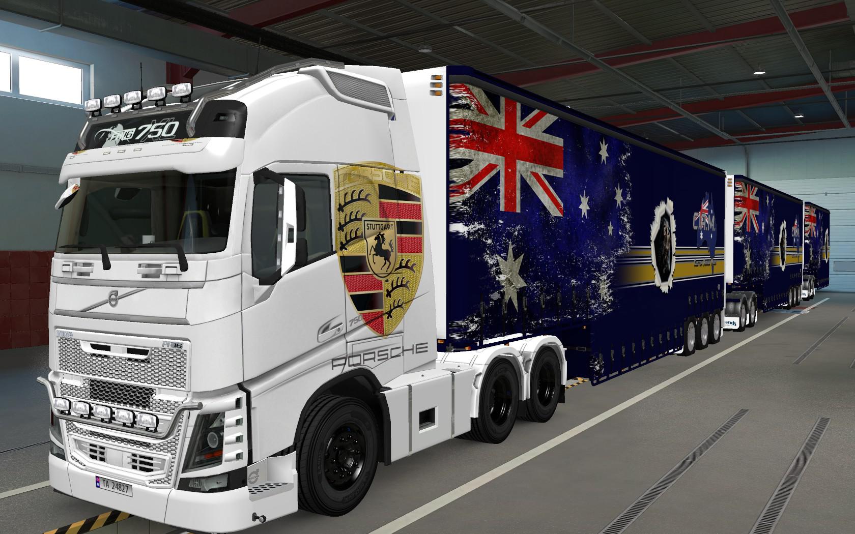 ETS2 - Volvo FH16 2012 Porsche Skin (1.37.x)