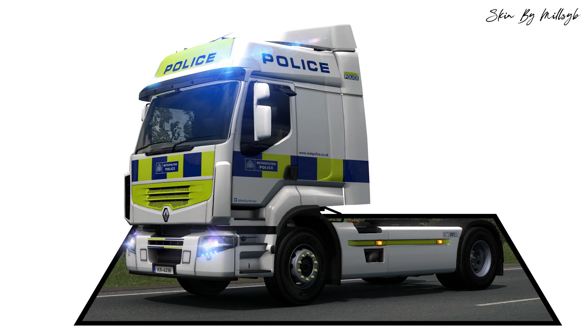 ETS2 - Police Renault Premium Skin V1.0 (1.36.x)