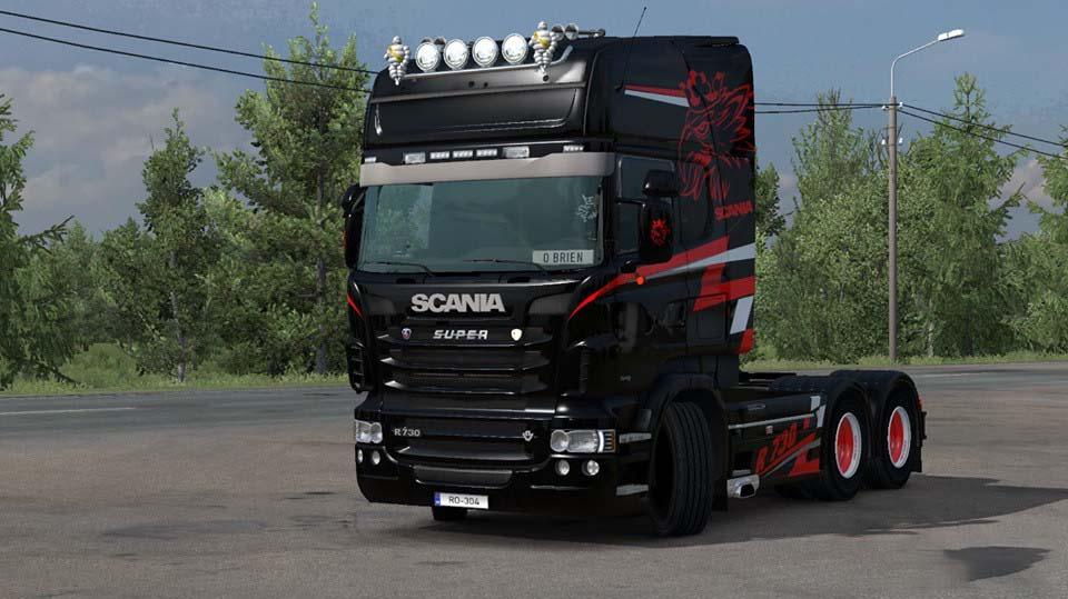 ETS2 - Scania RJL Red Griffin Skin V1.0 (1.35.X)