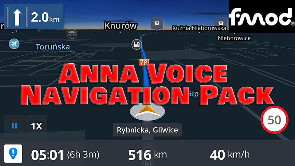 ETS2 - Anna Voice Navigation Pack (1.38.x)