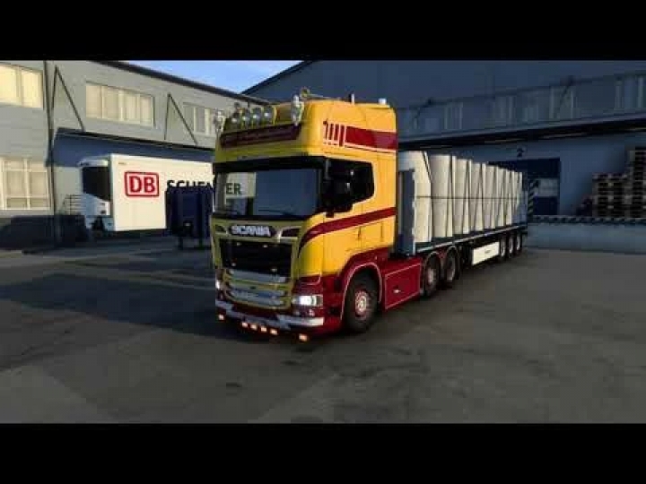 ETS2 - Scania V8 Open Pipe with FKM Garage Exhaust System V1.5 (1.41.x)