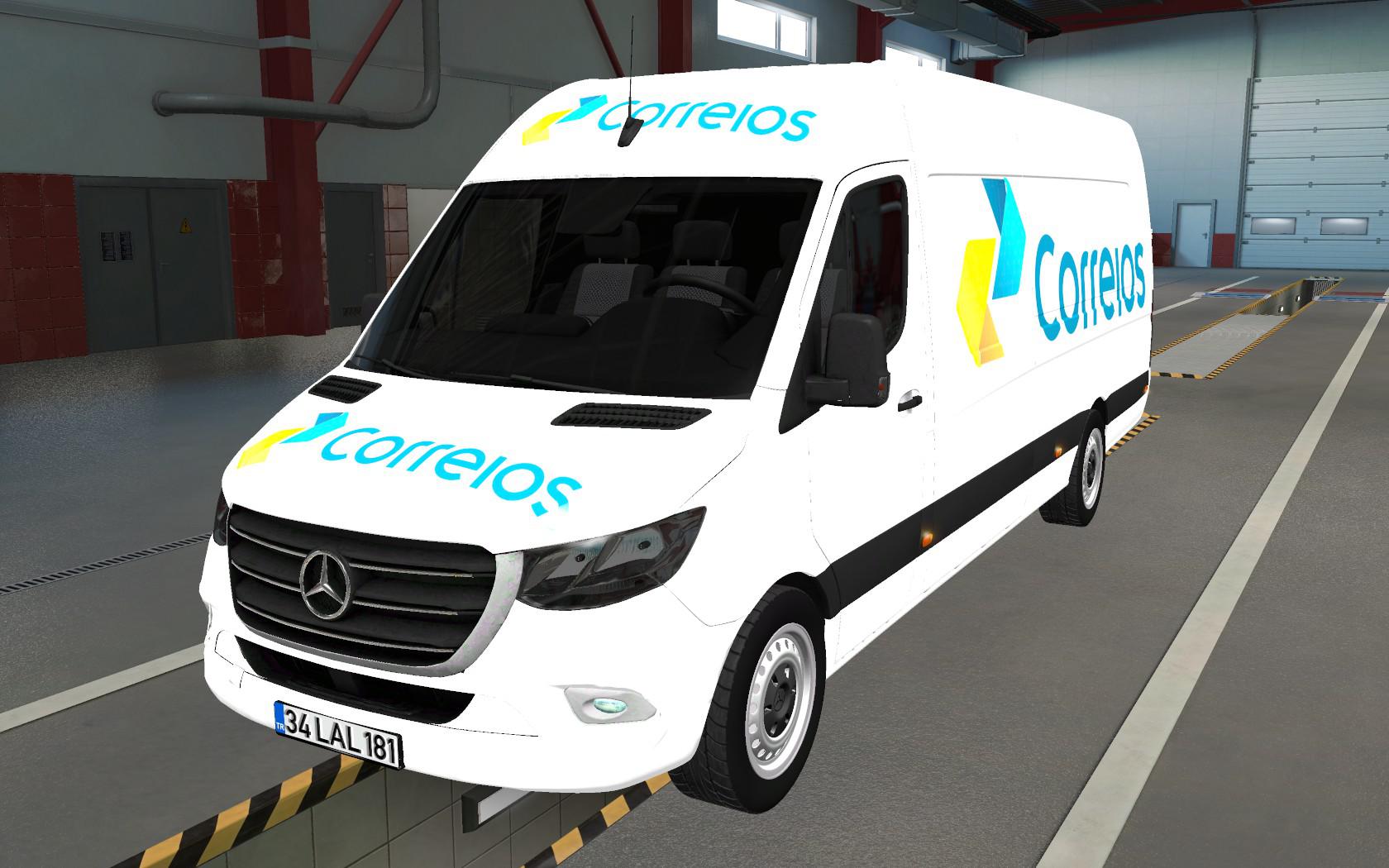 ETS2 - Mercedes-Benz Sprinter 2019 Correios Skin (1.39.x)