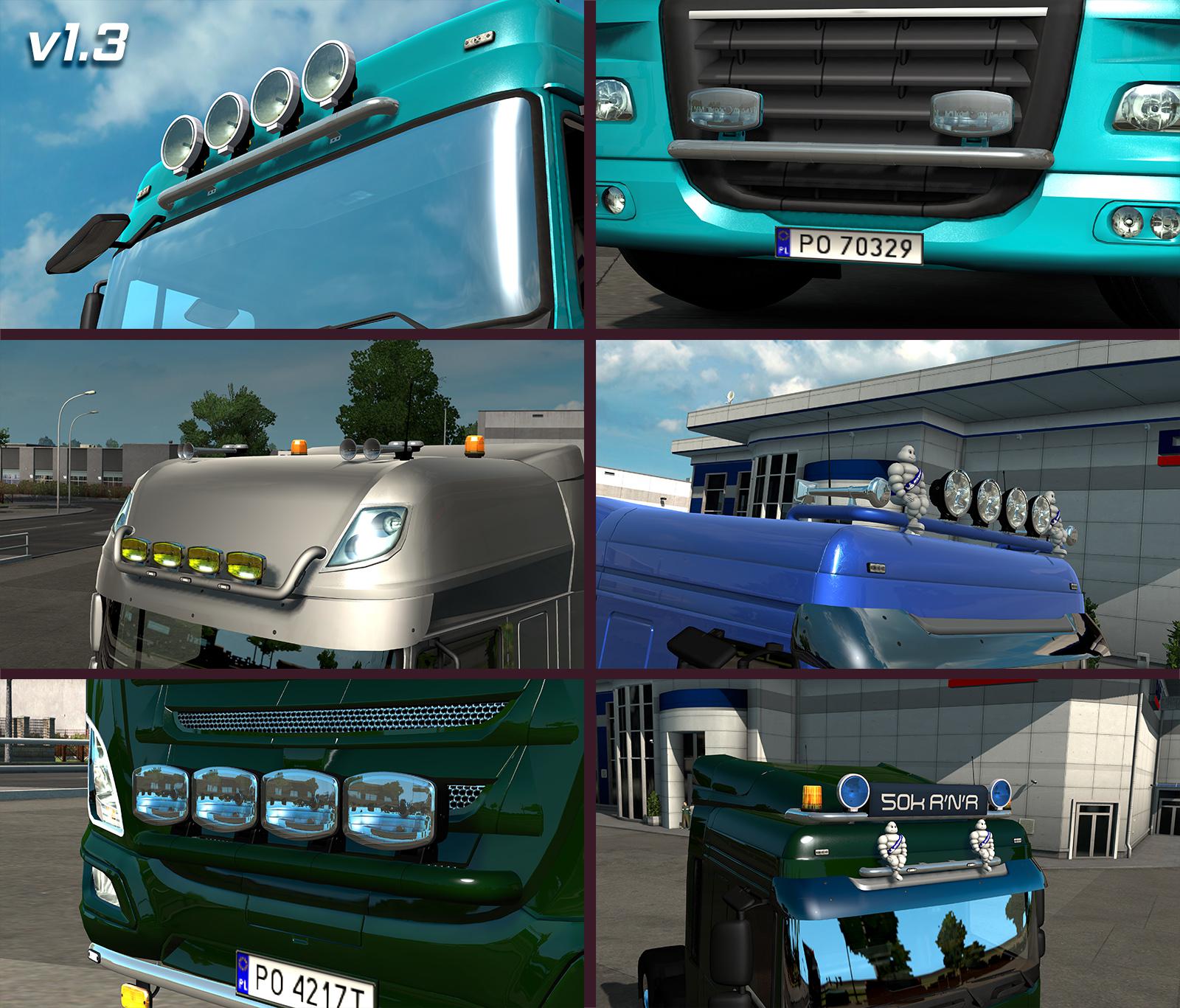 Ets2 Kelsa Lightbars For Daf Xf 105 And 106 136x Euro Truck Simulator 2 Modsclub 5305