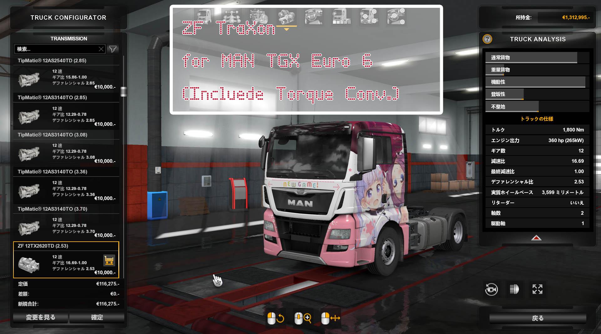 ETS2 - TKK5050 3Chome Transmission Pack V6.0 (1.35.x)