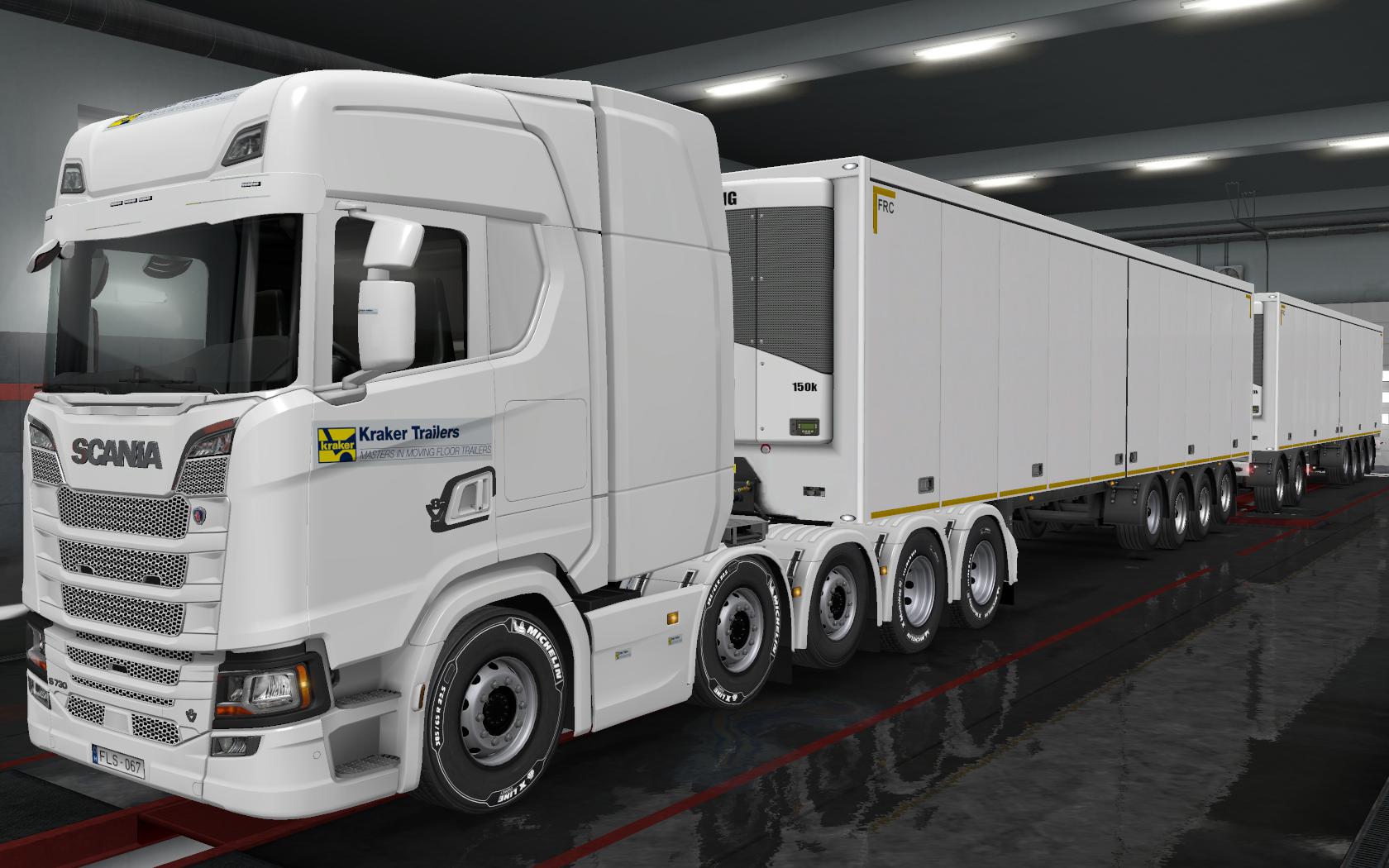 ETS2 - Scania S Next Gen 8x4 Kraker Trailers Skin (1.36.x)