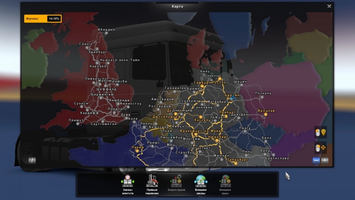 ETS2 - Political Map Background Pre-Alfa (1.40.x)