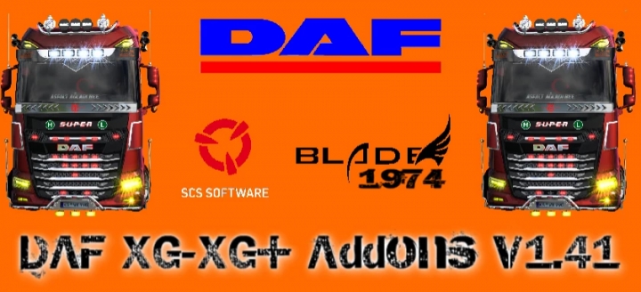 ETS2 - DAF XG/XG+ Addons (1.41.x)