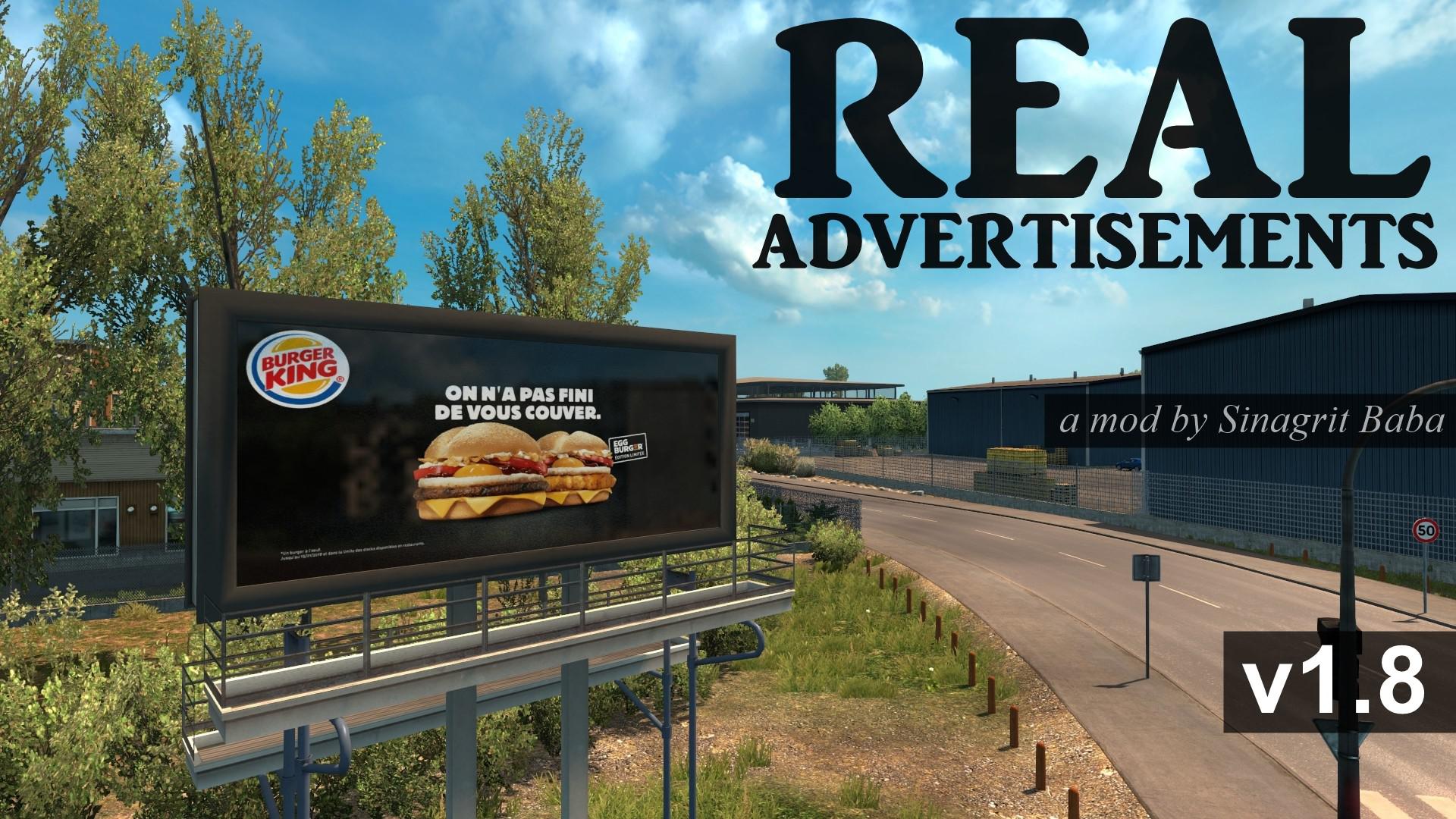 ETS2 - Real Advertisements V1.8 (1.35.X)